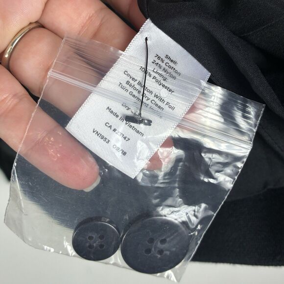 Talbots Aberdeen Womens Blazer Sz 12 L Black Work Jacket Closet Classic NWOT - Picture 7 of 9